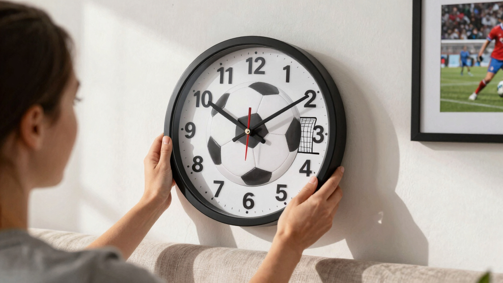 soccer-themed wall clocks