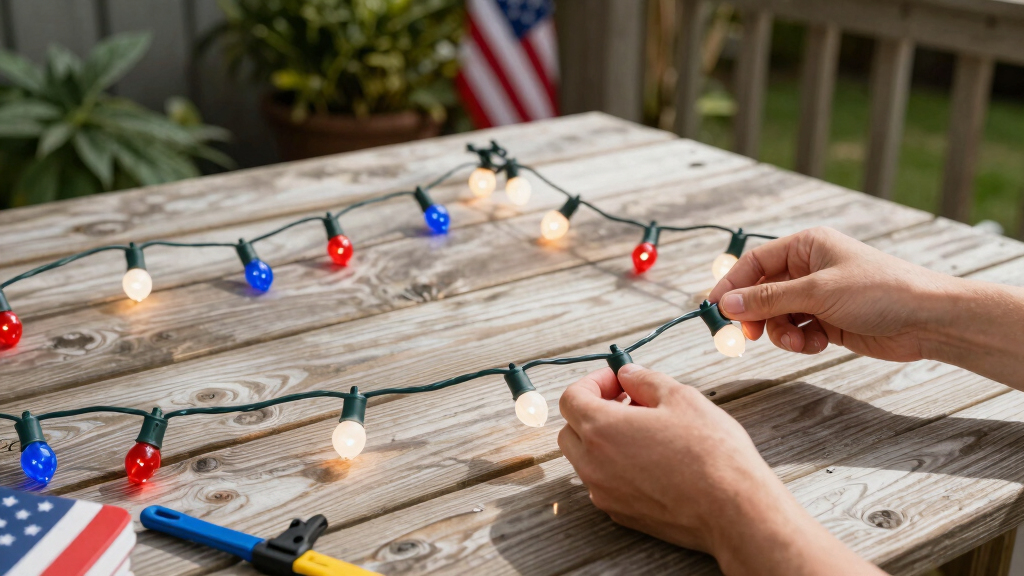 patriotic outdoor string lights