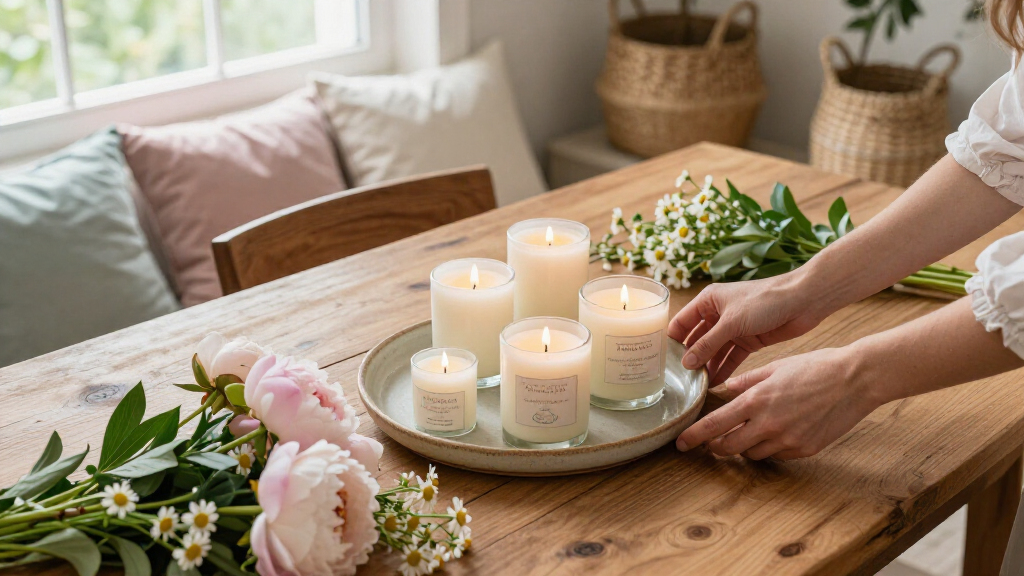floral spring candle collection