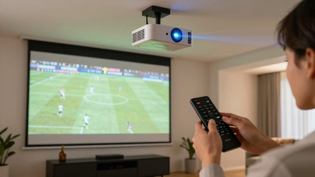 best laser projector with 120 inch screen for game day