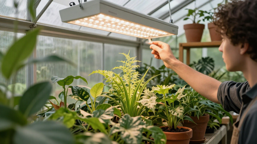 grow lights for greenhouse plants