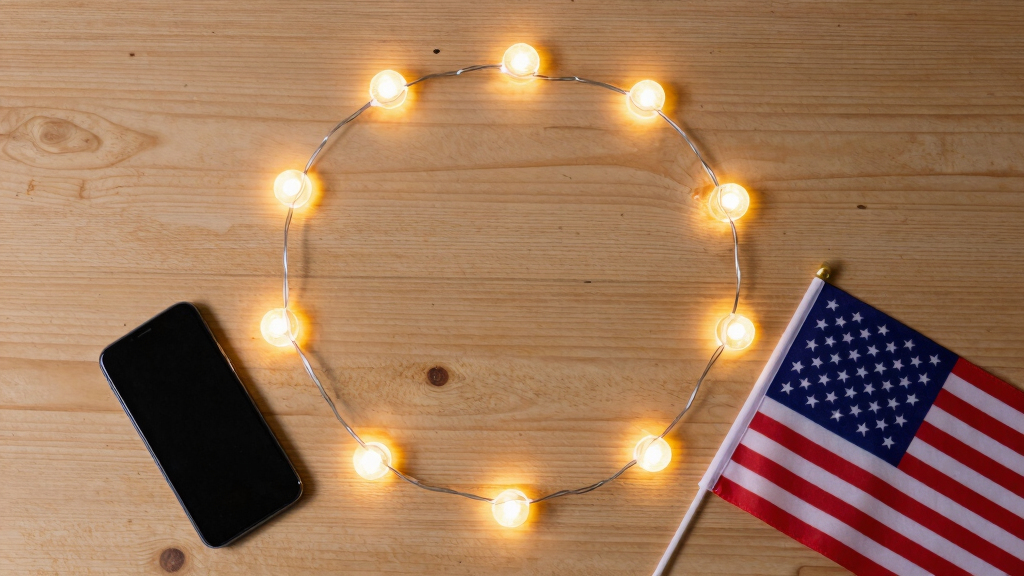 patriotic LED string lights