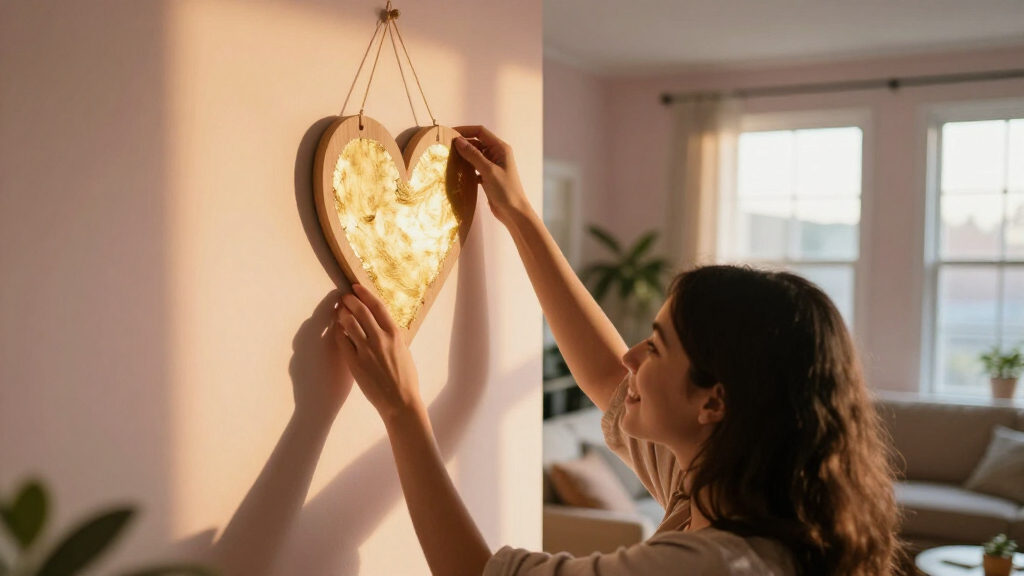 heart-shaped wall art