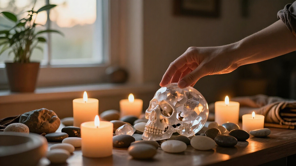 crystal skull decorations