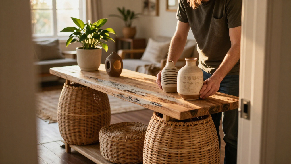 boho console tables