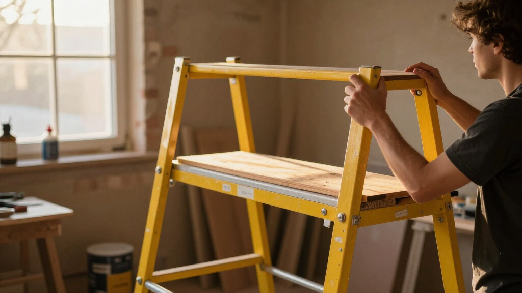 rolling scaffold for indoor painting