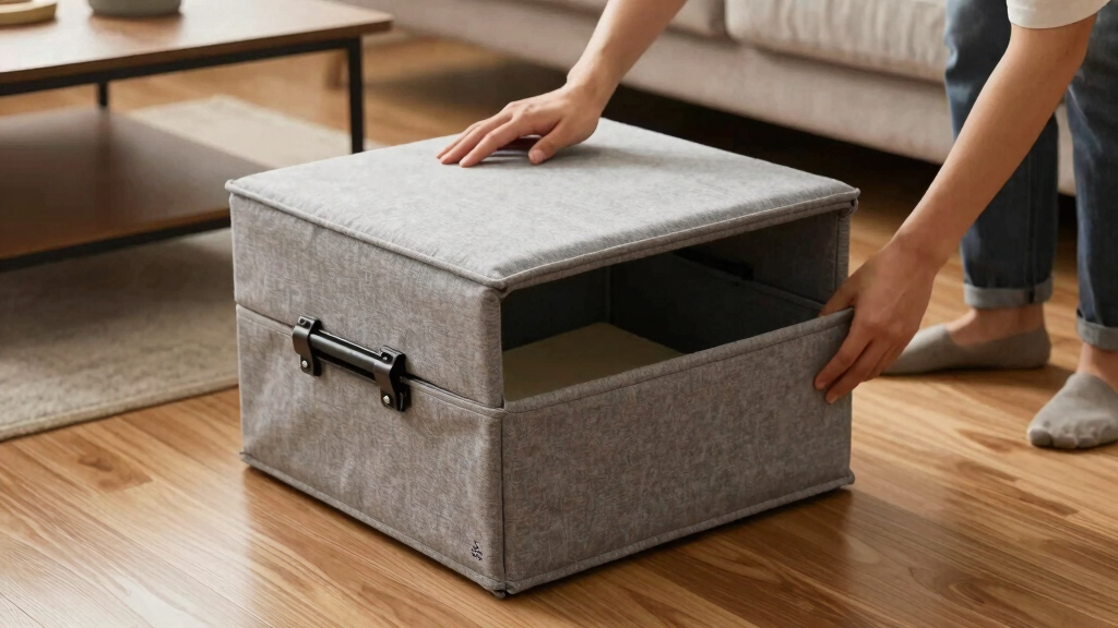 foldable storage ottoman