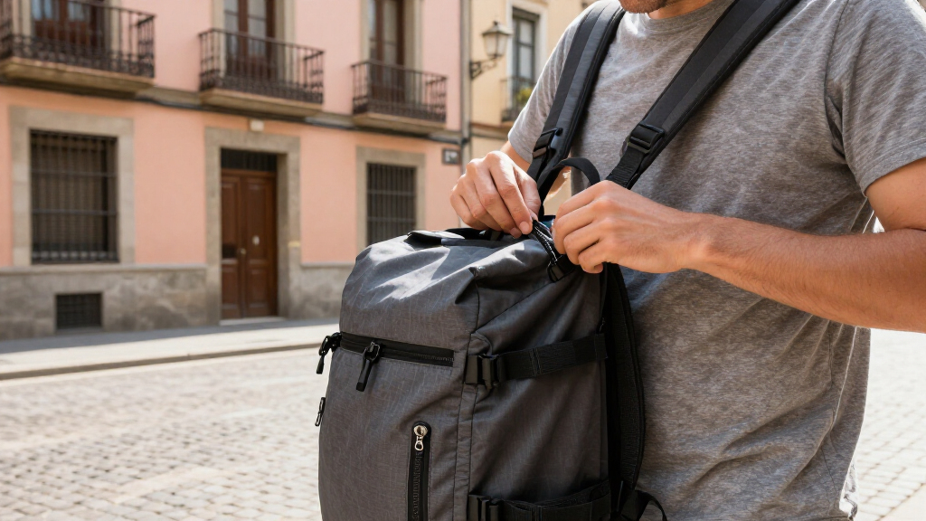 anti theft backpack for barcelona travel