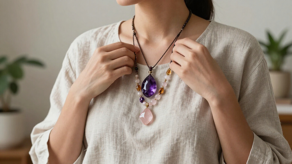 crystal healing jewelry sets
