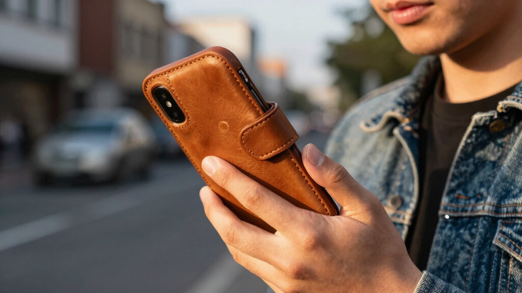 top grain leather phone wallets for travel