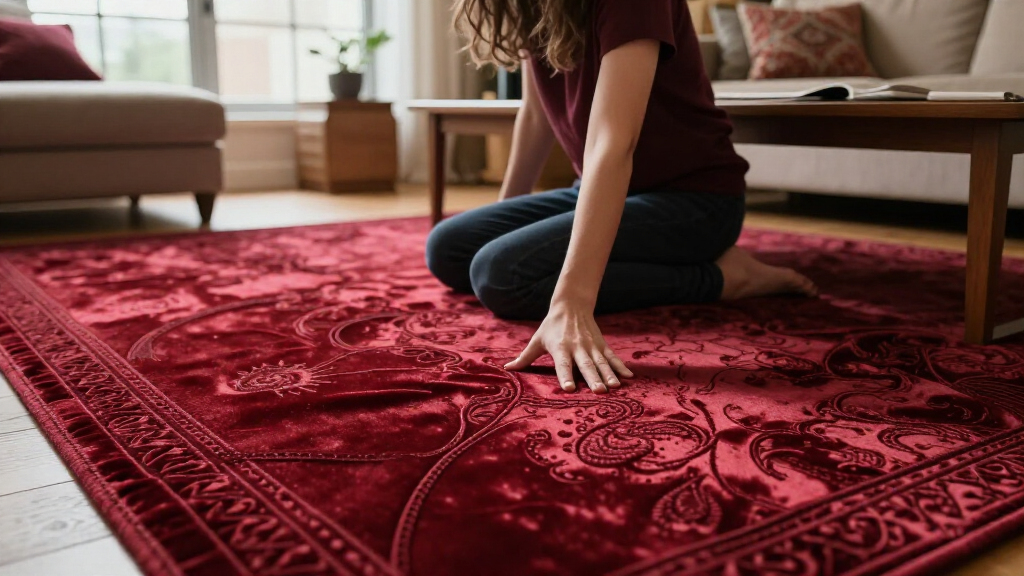 yilong high knot count silk rug
