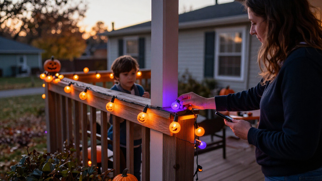 smart Halloween string lights