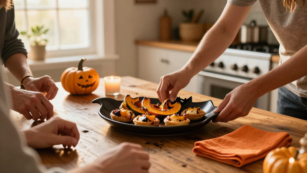 Halloween themed serving platters