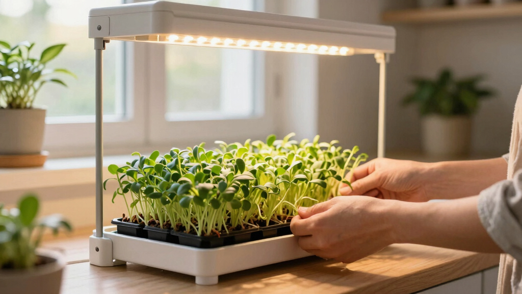 best microgreens rack with led lights