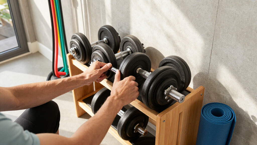adjustable dumbbell sets space saving