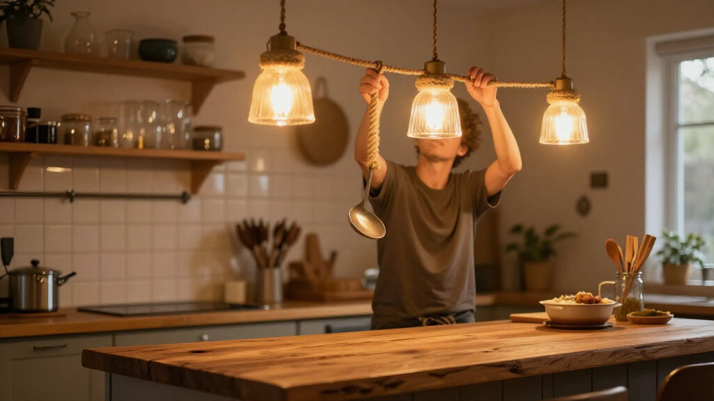 hanging rope pendant lights