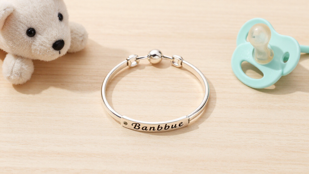 engraved baby name bracelet