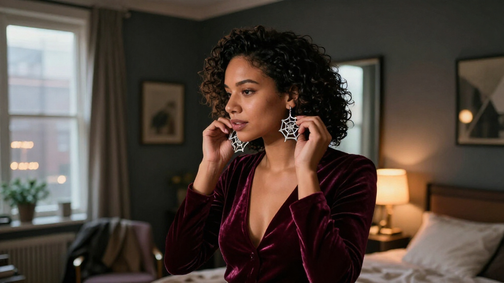 spooky statement earrings