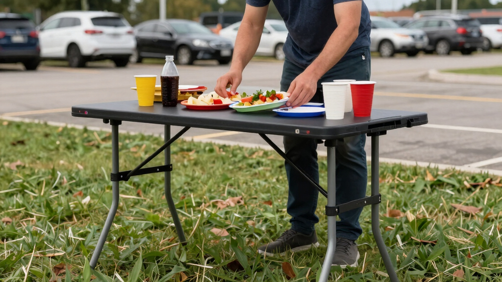 portable outdoor tailgating tables