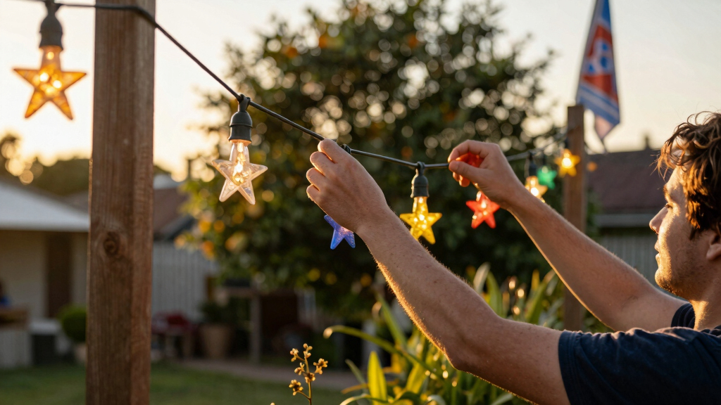 patriotic outdoor string lights