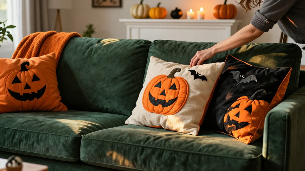 Halloween decorative throw pillows