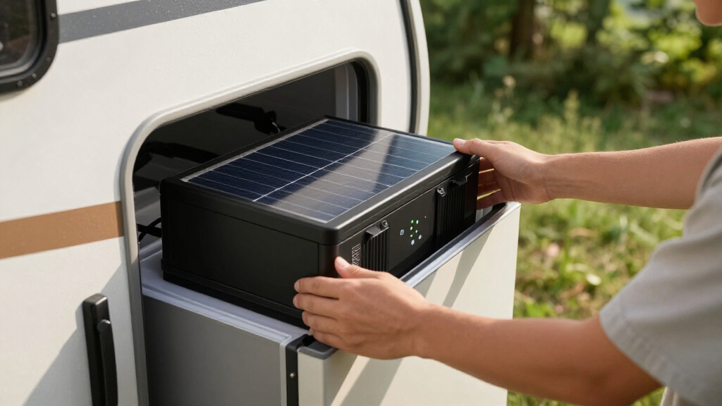 solar powered battery bank for refrigerator