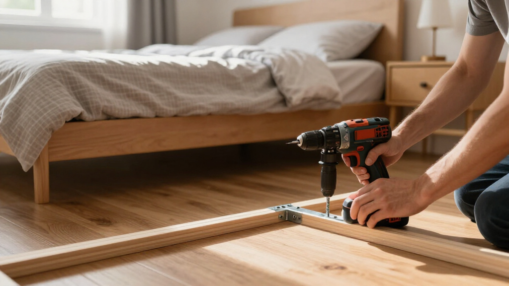 easy assembly bed frame