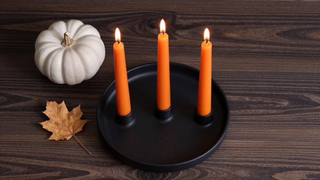 Halloween spell book candles