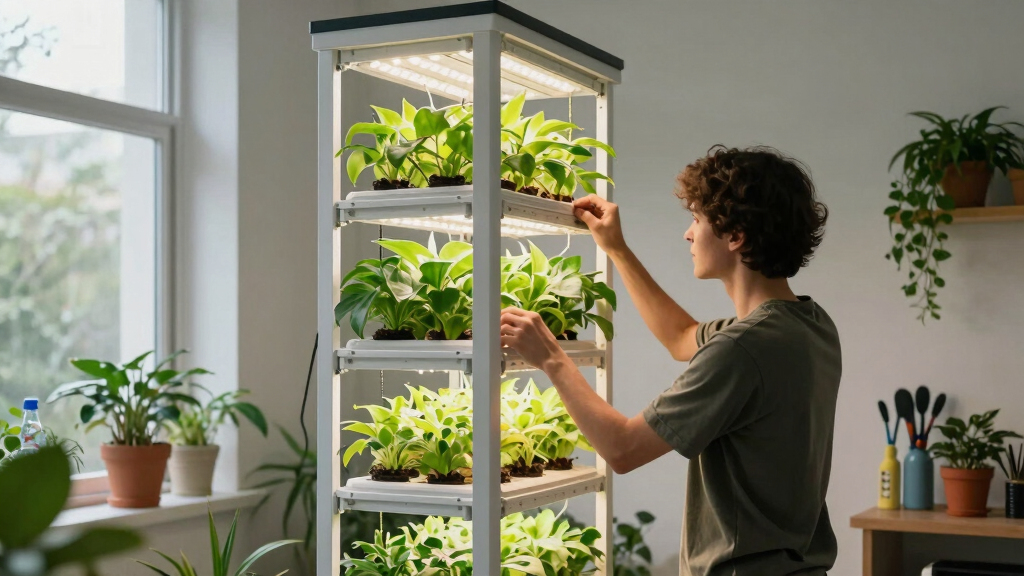 best premium hydroponic tower with lights