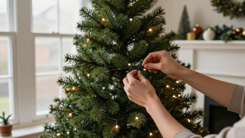 prelit christmas trees realistic pe needles