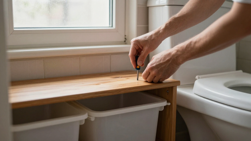 narrow over toilet space saver