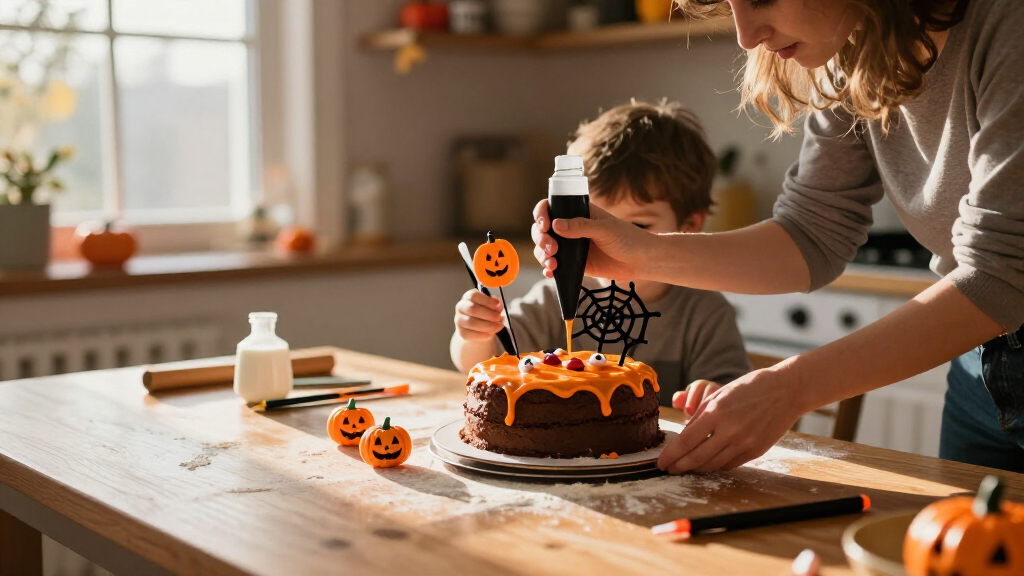 Halloween themed cake decorating kits