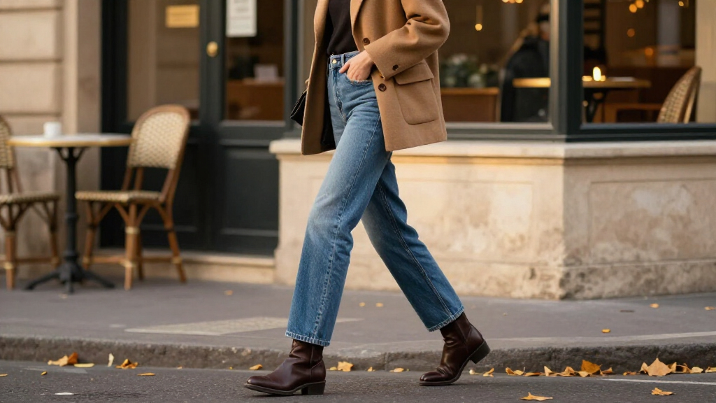 best French-girl jeans and fall jackets
