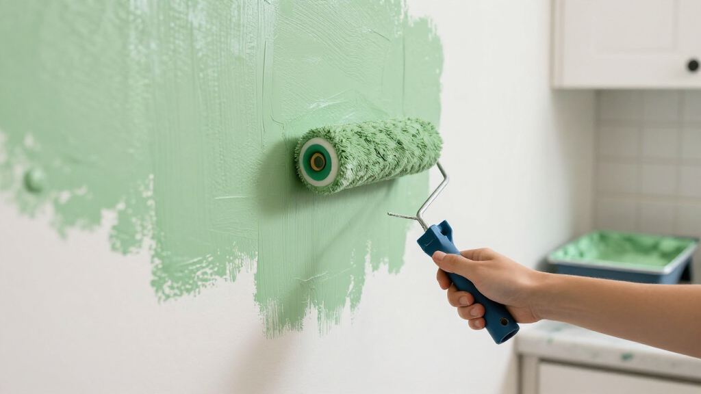 best green and white kitchen paint