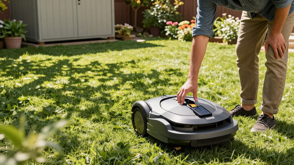 lowmaintenance robotic lawn mower