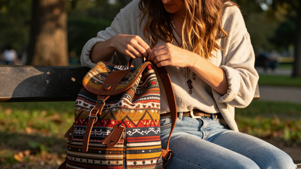 boho backpacks for school