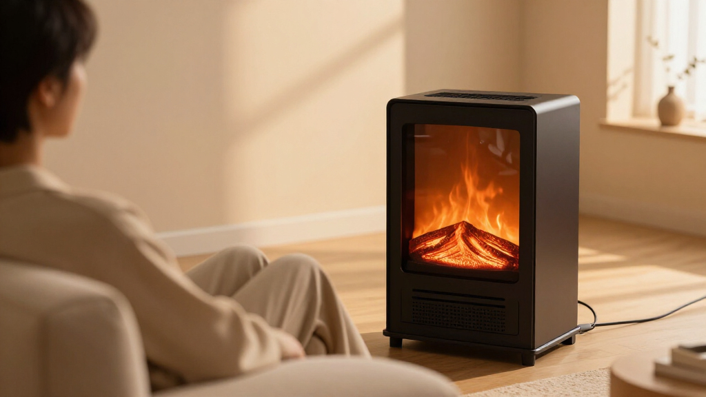 electric fireplace heater realistic flame