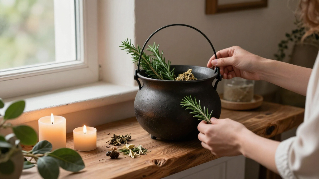 witchcraft cauldron decor