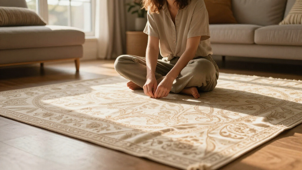 yilong ivory silk rug 6x9