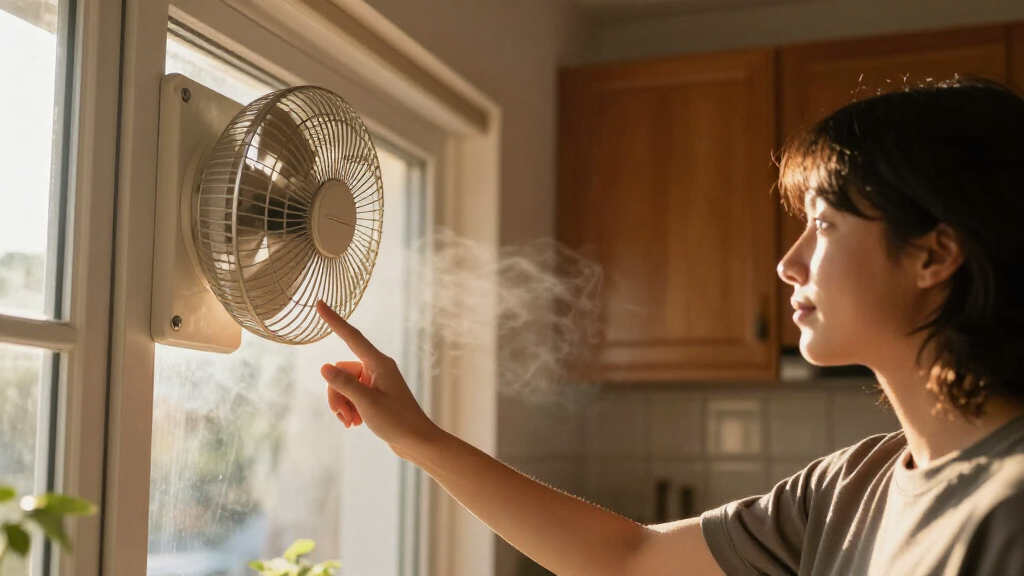 window exhaust fan for smoke removal