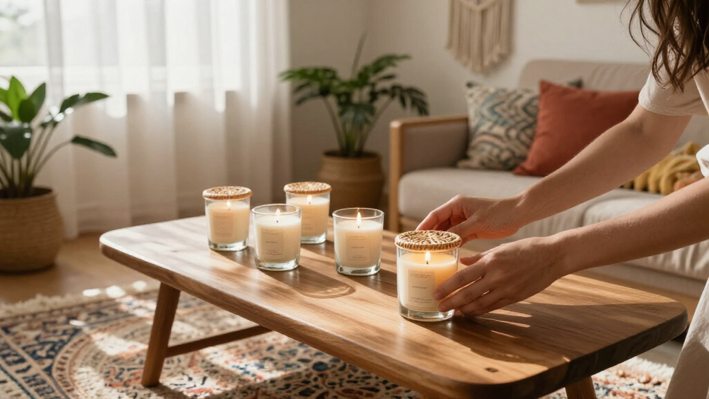 aromatic candles for a boho atmosphere