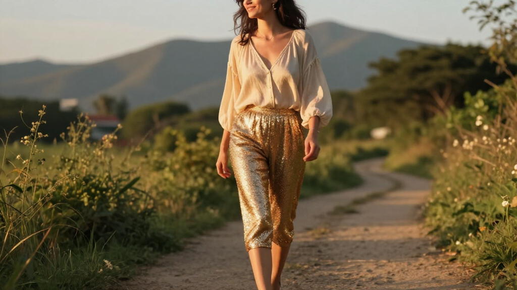 best sequin capri pants