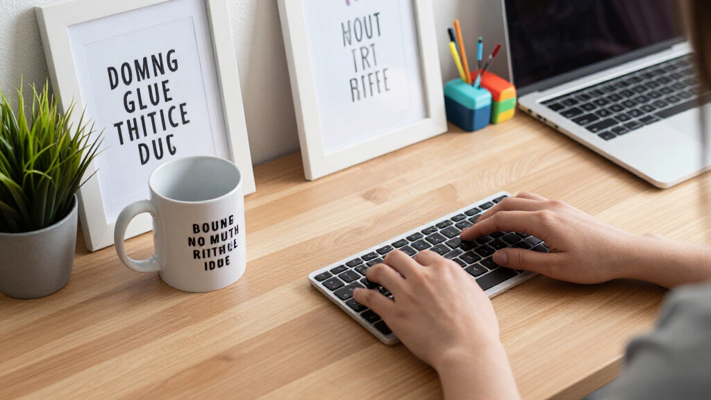 motivational quote desk accessories