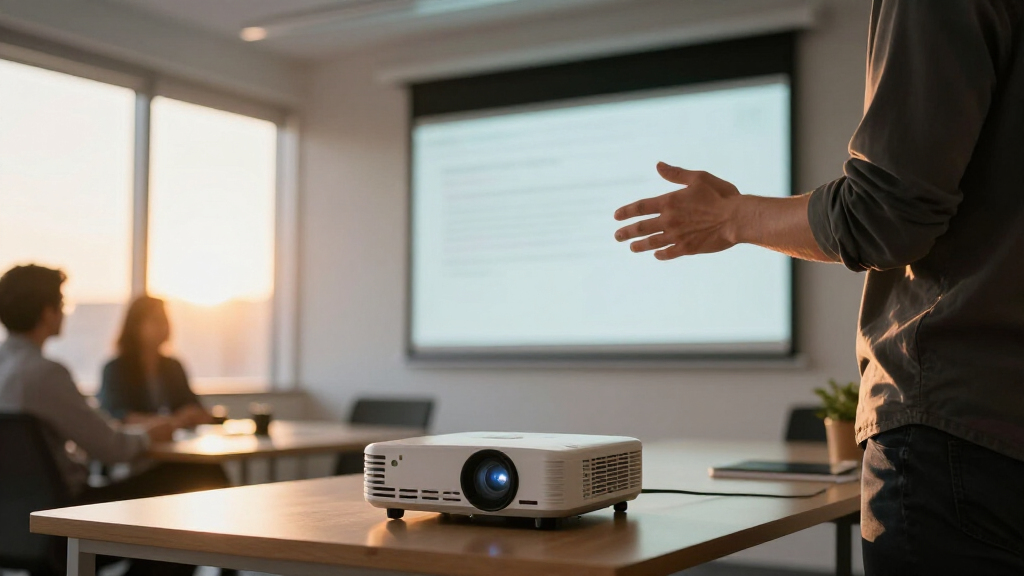 Conference room projector for office presentations