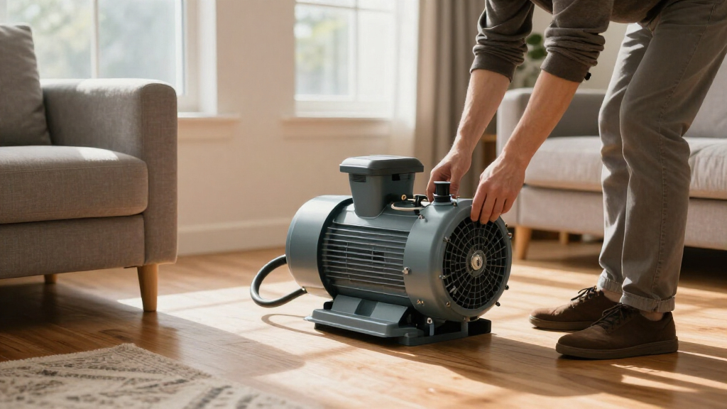 portable heat pump blower motor
