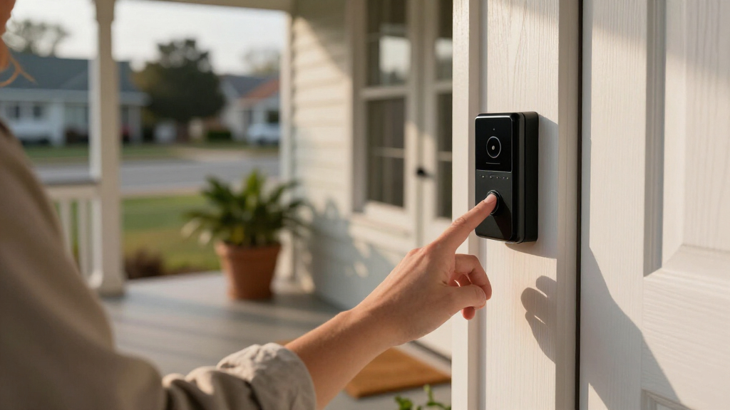 video doorbell for front door visibility