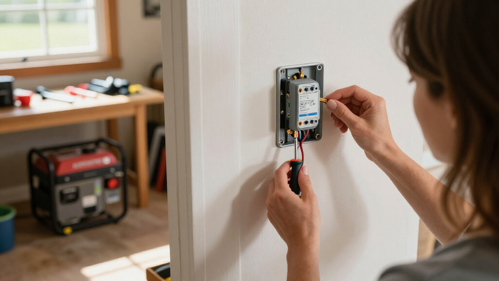 install transfer switch home generator