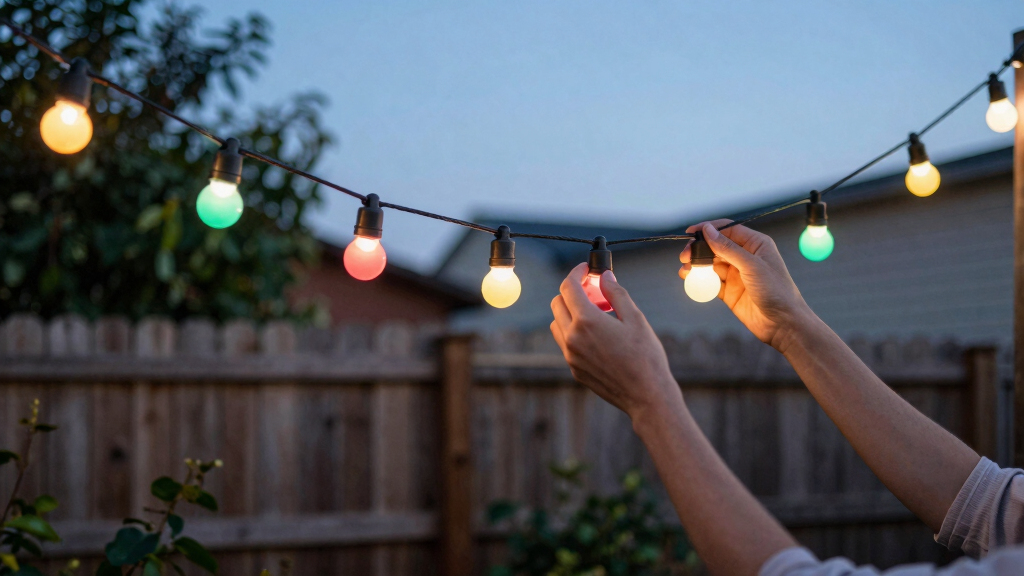patriotic outdoor string lights