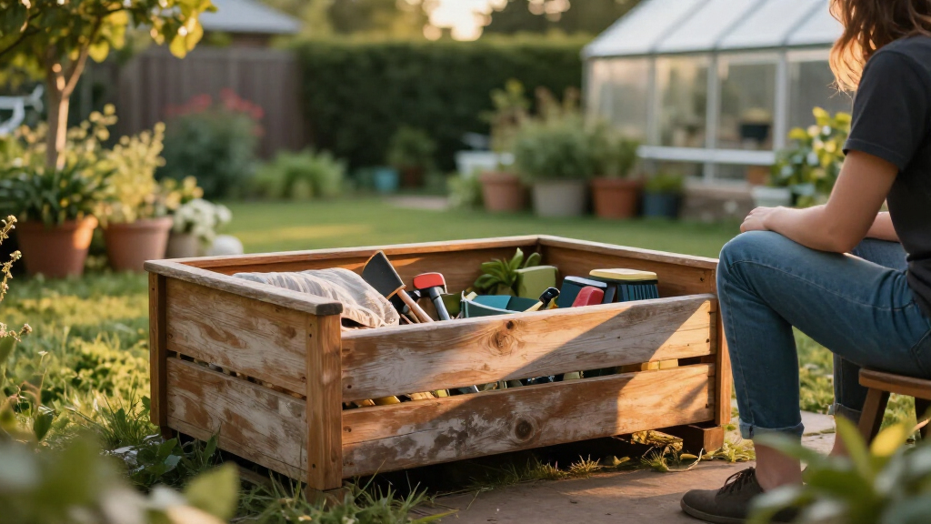 garden outdoor storage benches