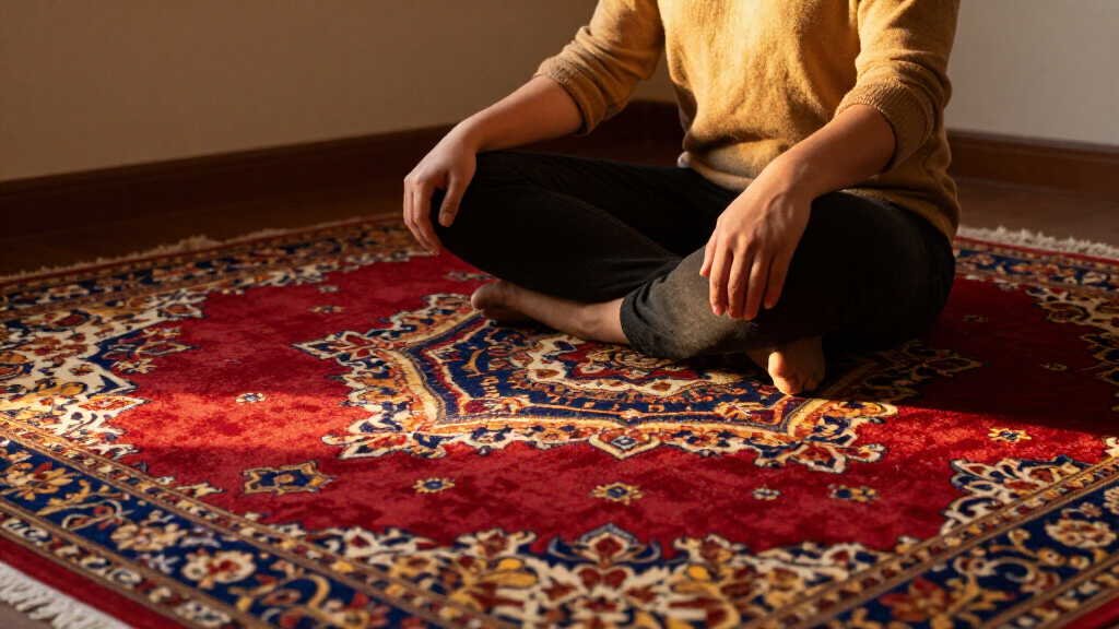 yilong silk prayer rug authentic 2